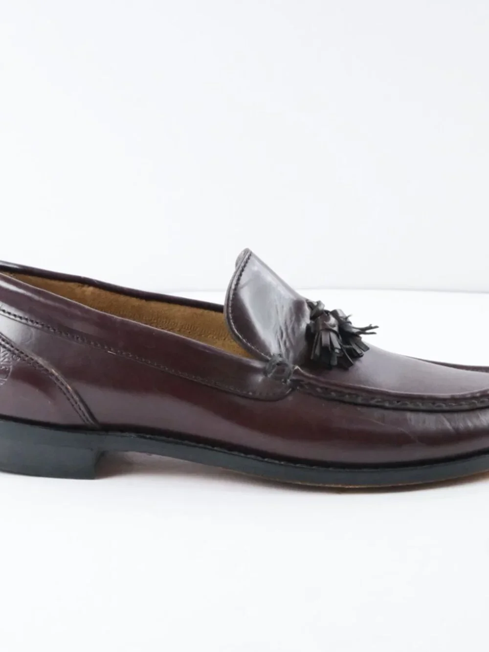 TIMBERLAND Mens MOC Tassel Loafers Dress Shoes Sz. 11 Brown Leather USA Made
